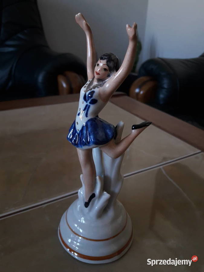 Porcelanowa baletnica w stylu art deco Zygmunt Porcelana i szkło