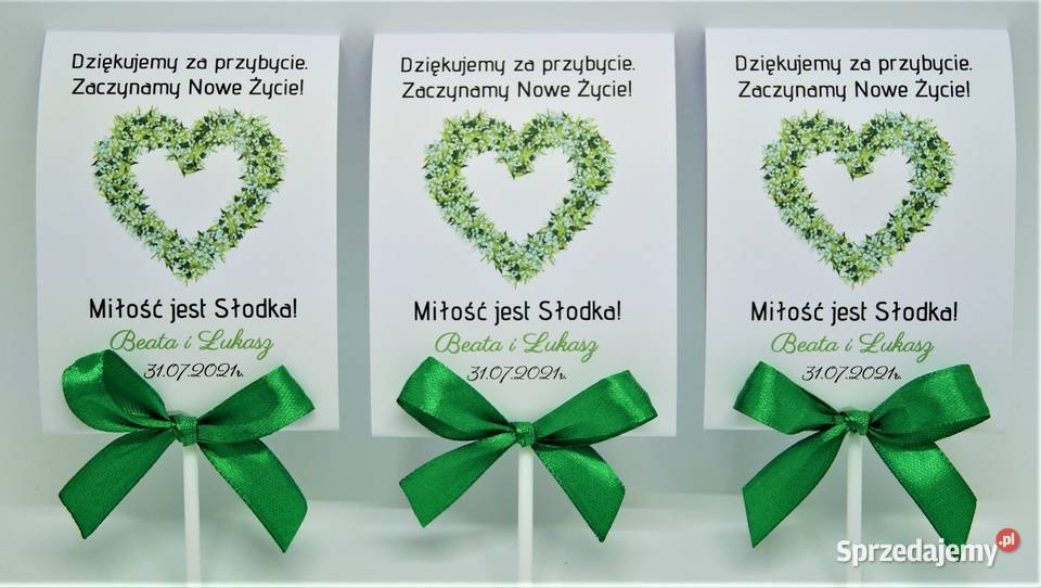 Lizaki podziękowanie gości Ślub Wedding Wesele Zielona Góra