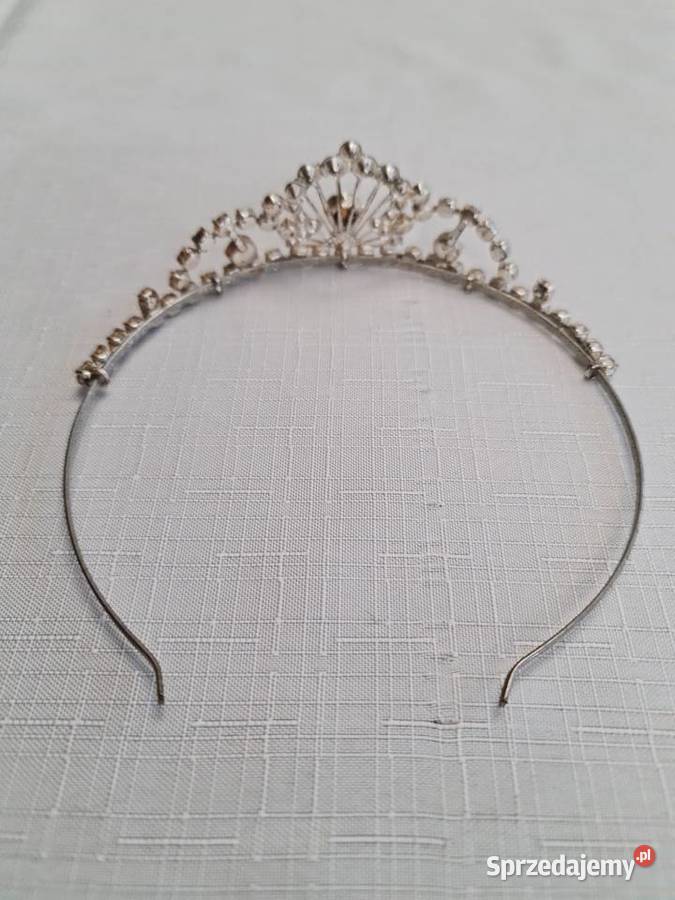 Diadem z cyrkoniami posrebrzane Katowice