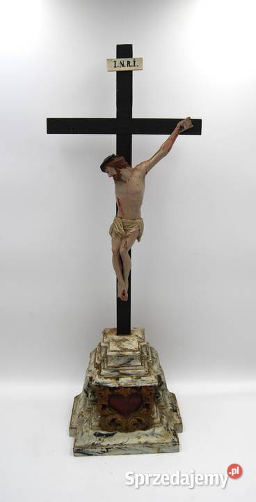 Krucyfiks Jezus na krzyżu rzeźba XVIIIXIX wiek Poznań sprzedam