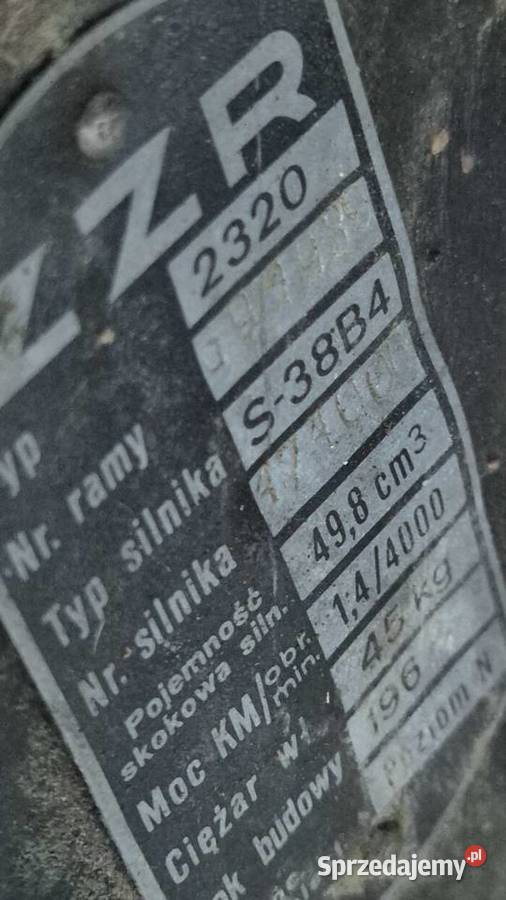 Komar sztywniak zarejestrowany Rok produkcji 1969