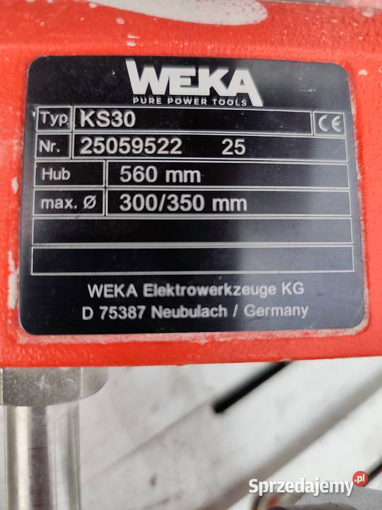 Wiertnica do betonu Weka DK32 łódzkie Poddębice