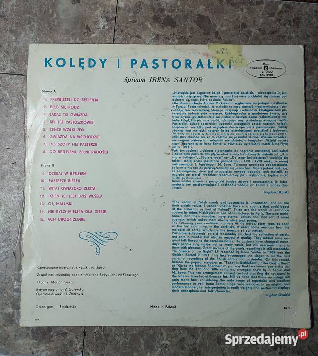 24 Płyta winylowa Irena Santor Witaj gwiazdko 1 płyta Tczew