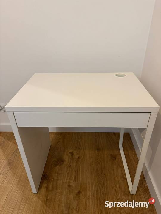 Biurko Micke Ikea białe 73x50 Zielonka