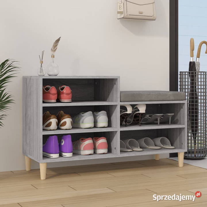 Szafka na buty szary dąb sonoma 102x36x60 Na buty Warszawa
