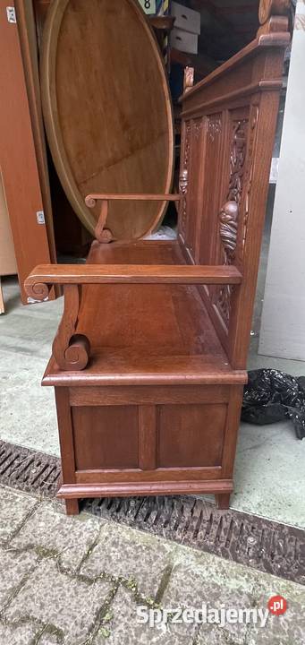 Ława gdańska neorenesans lite drewno ręcznie Ławki Warszawa