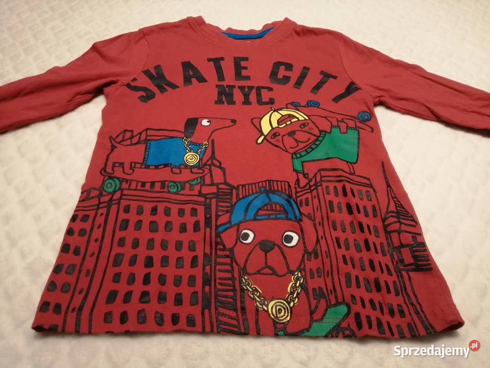 Koszulka chłopięca długi rękaw 104 Skate Pieski Czeladź sprzedam
