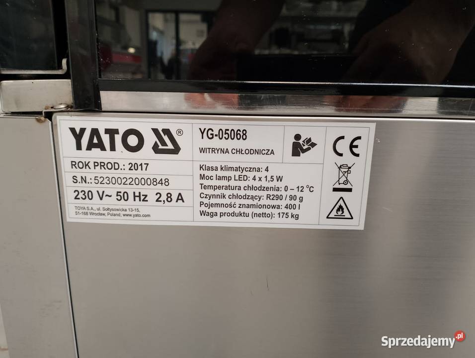 WITRYNA CHŁODNICZA EKSPOZYCYJNA 400L 65x65x190 Wrocław