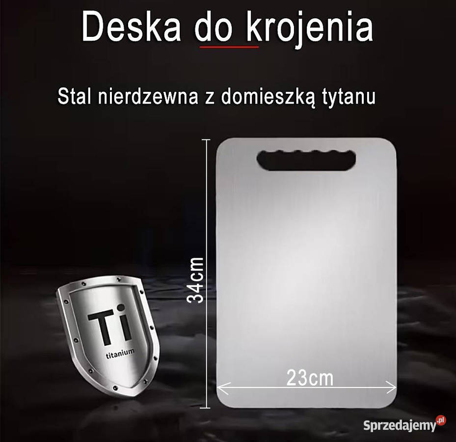 Deska do krojenia stal nierdzewnatytan 23x34x01 Krosno