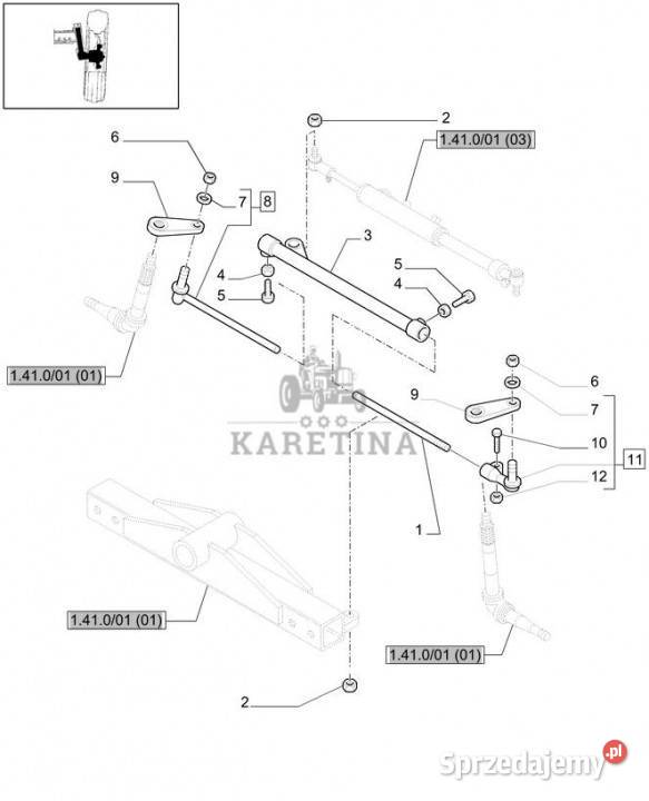 Holland T6010 T6090 T6070 Rurka 3798 length