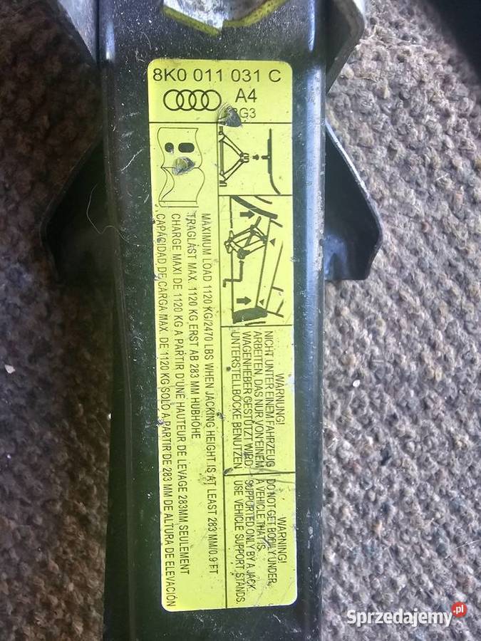 Oryginalny podnośnik lewarek Audi A4 B8 A5 Olsztyn