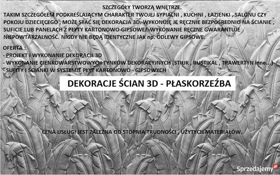 Dekoracje gipsowetynki dekoracyjne Usługi dla domu Płock usługi budowlane