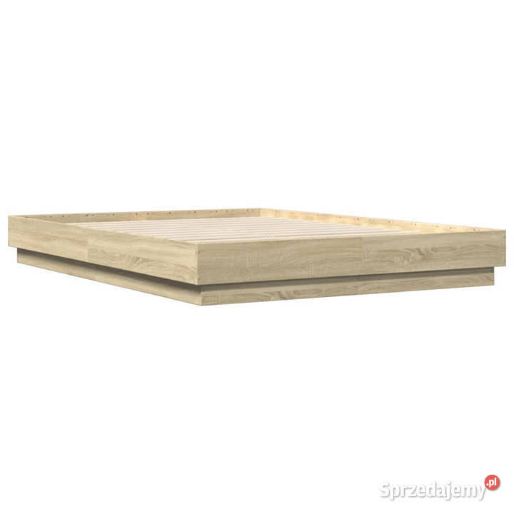 Rama łóżka z oświetleniem LED dąb sonoma 140x200 Warszawa