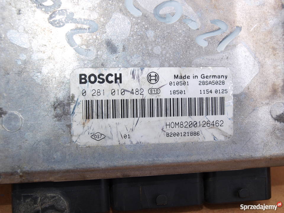Renault komputer silnika BOSCH 0281010482 Części Kalisz
