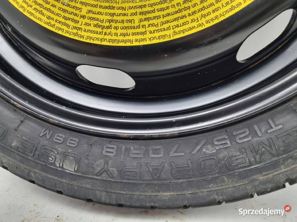 KOŁO DOJAZDOWE ZAPASOWE Audi Seat Vw Golf VII Chełm