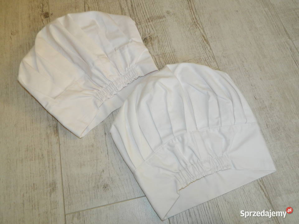 Czapka kucharska biała 2 sztuki 5658 Pozostałe Trzebinia