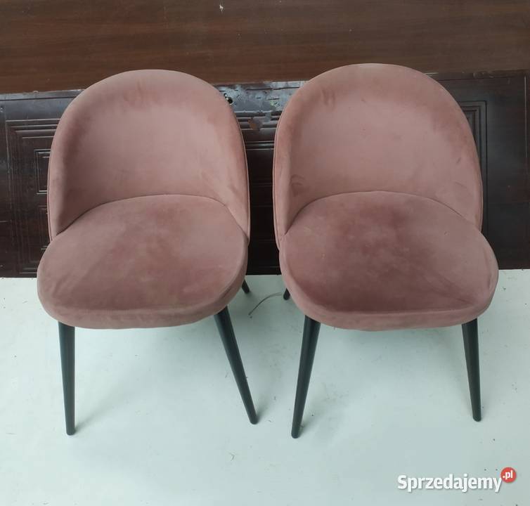 Krzesło tapicerowane 4 ciemny brudny róż różowe Warszawa
