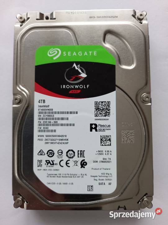 Dysk Seagate IronWolf 4TB NAS ST4000VN008 SATA lubelskie