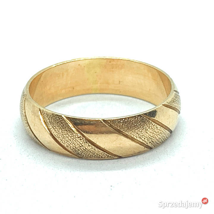 Złota OBRĄCZKA damska 14K cudownie ZDOBIONA r15 Warszawa