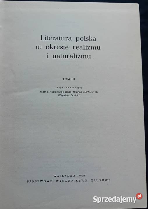 Literatura polska w okresie realizmu i Koźminek