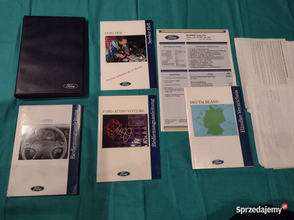 FORD SCORPIO 2 Instrukcja Obslugi książka Serwis Łódź