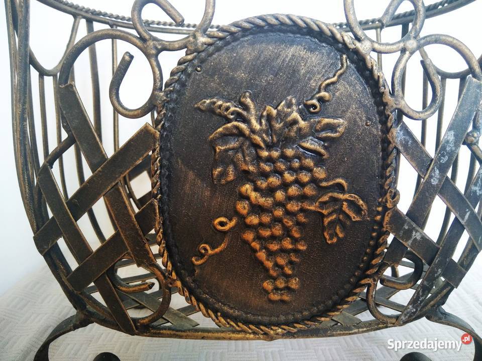 Duży kosz metalowy prowansalski gazetnik Gdańsk