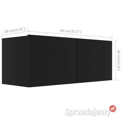 vidaXL Szafka TV czarna 80x30x30 płyta wiórowa mazowieckie