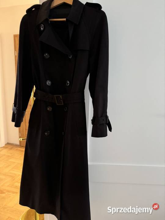 Płaszcz damski XS trencz czarny Massimo Dutti z śląskie Częstochowa