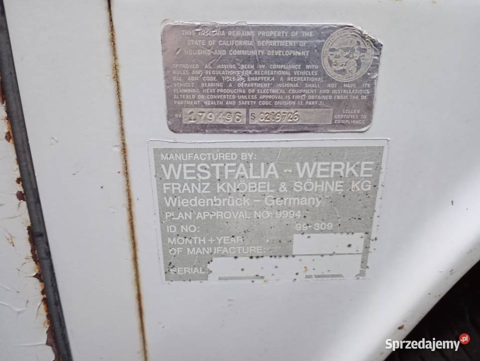 VW T2 Transporter Westfalia Łomża