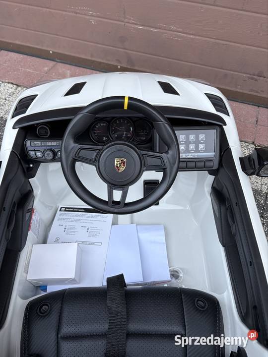 Auto na akumulator Porsche 718 12V białe Pozostałe opolskie sprzedam