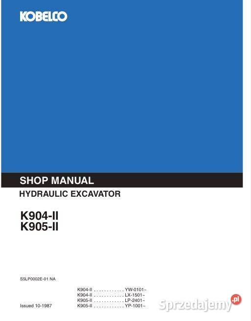 Kobelco K9042 K9052 9072 K907LC2 instrukcja Kielce sprzedam
