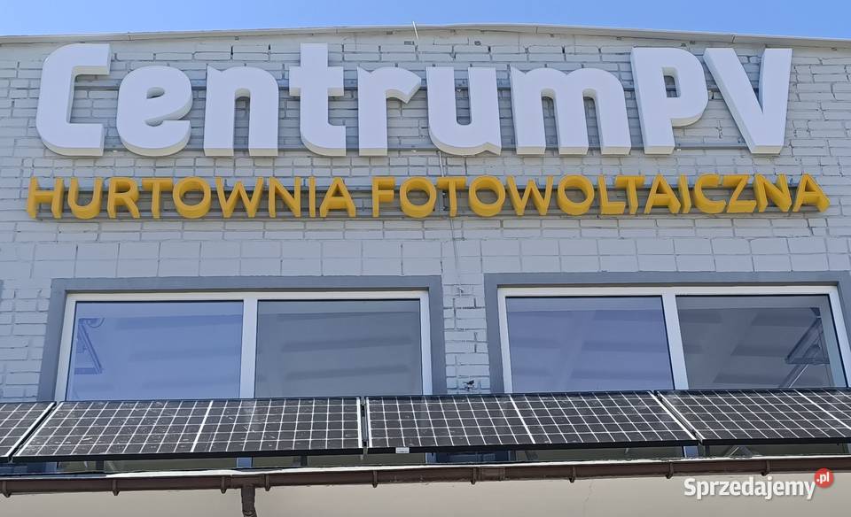 Napis LED baner Logo neon zlikwidowanej hurtowni podlaskie