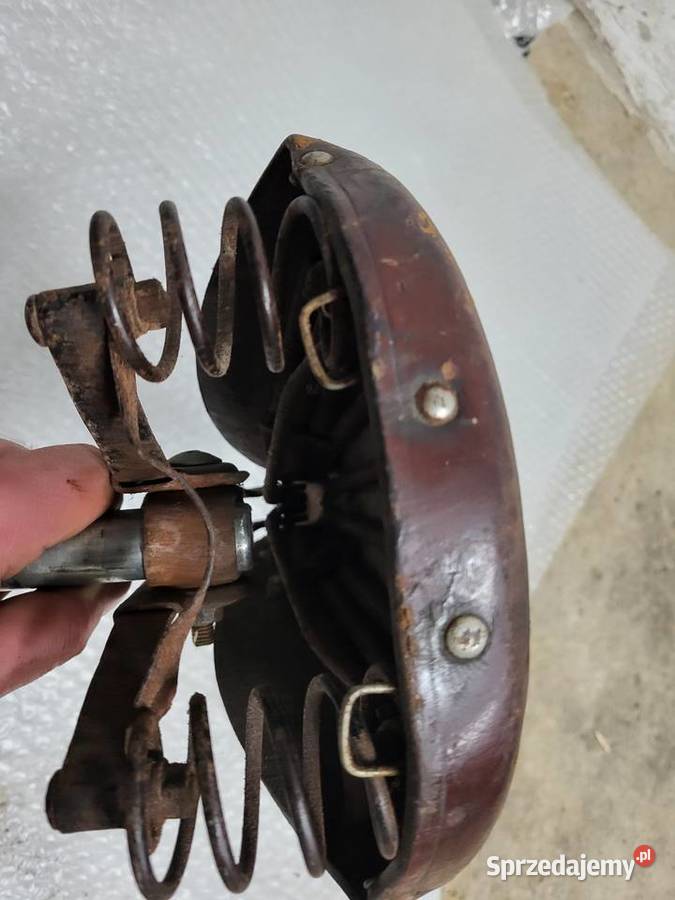 Siodełko rowerowe skórzane Antyk śląskie