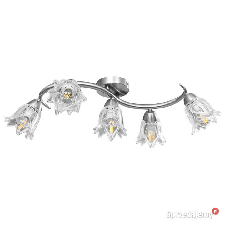 Lampa sufitowa ze szklanymi kloszami na 5