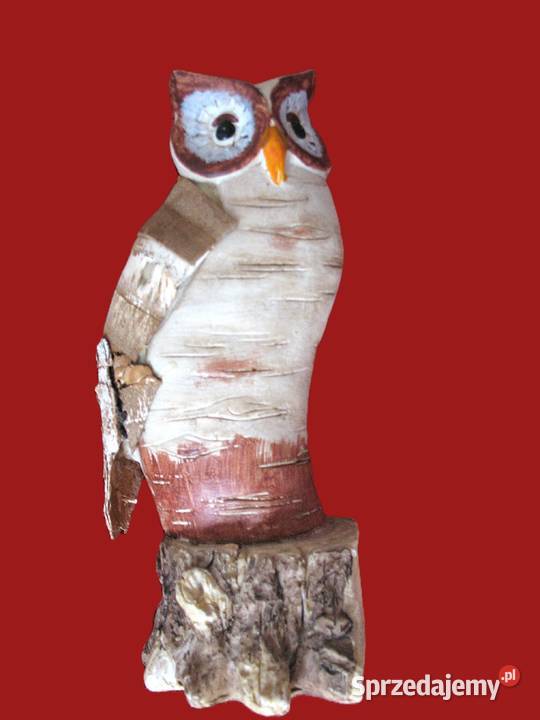 Sowa Ładna Figurka Twarda masa 18 x 8 x 8 Figurki i rzeźby Siedlce