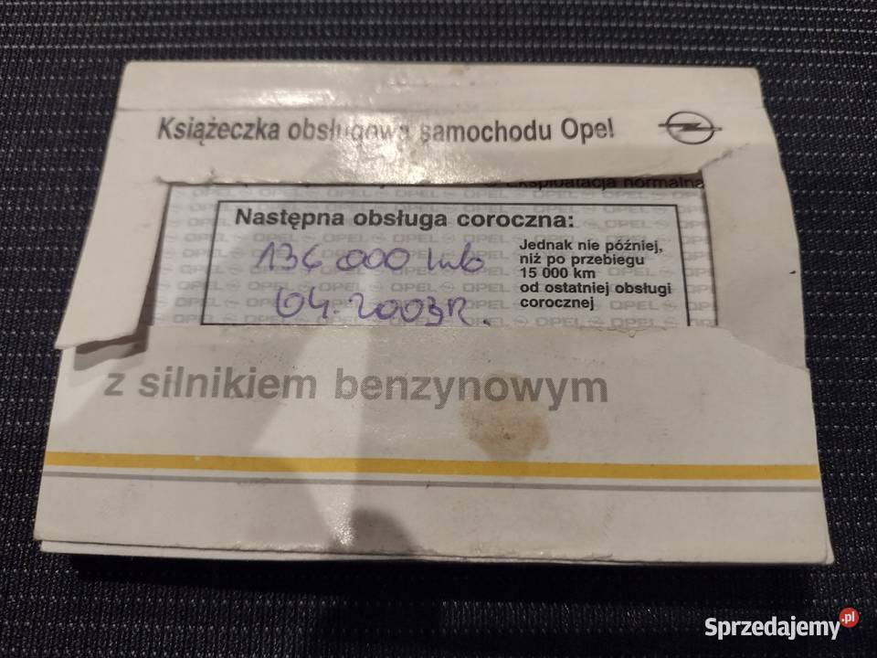 Opel ASTRA F 1996 Książka Gwarancyjna Serwisowa Łódź sprzedam