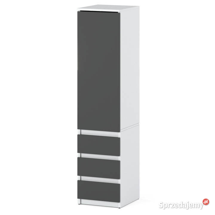 Szafa garderoba wąska 3 szuflady do przedpokoju Szafy i garderoby