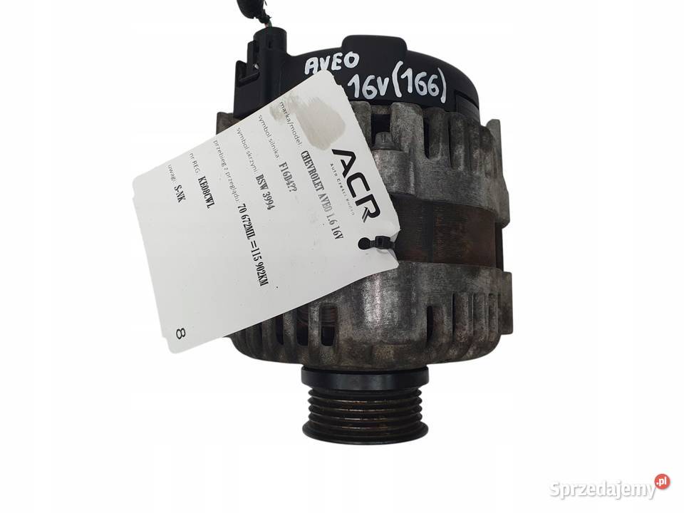 ALTERNATOR Chevrolet Aveo T300 Cruze 16 16V Układ elektryczny silnika Chełm