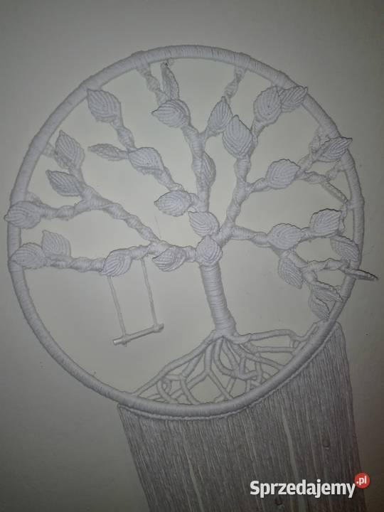 Drzewko szczęścia ozdoba na ścianę makrama Dekoracje i ozdoby