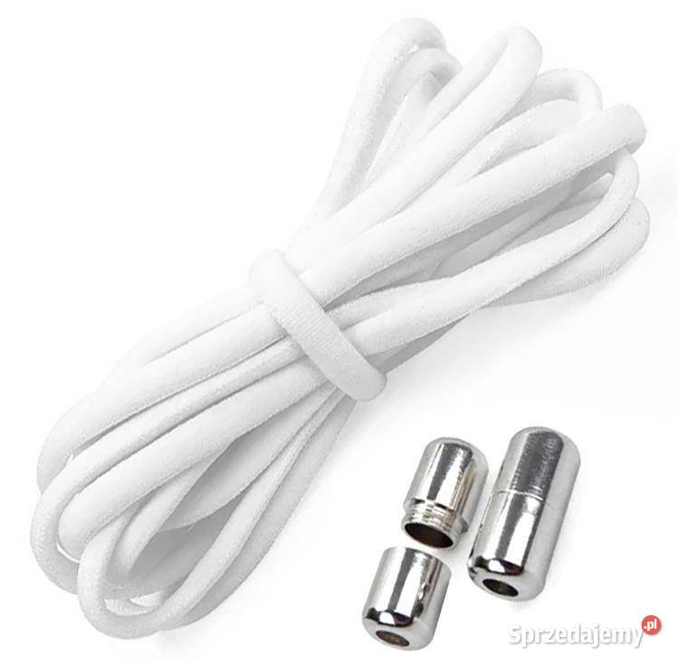 Sznurowadła bez wiązania elastyczne białe