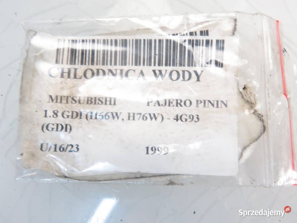 CHŁODNICA WODY MITSUBISHI PAJERO PININ 18 GDI Części samochodowe