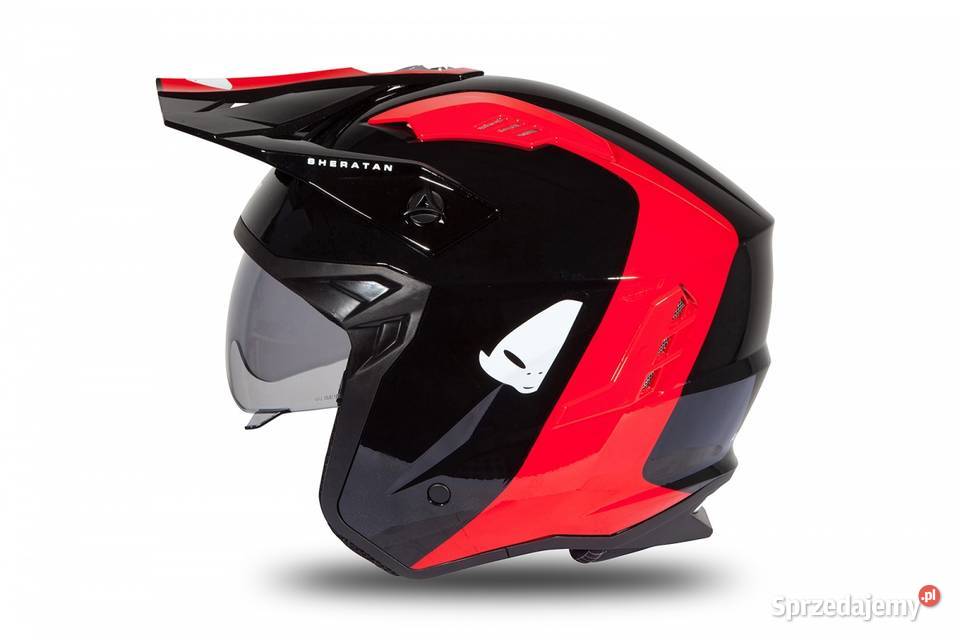 KASK UFO Z BLENDĄ TRIAL BLACK RED ozmSMLXL Kaski
