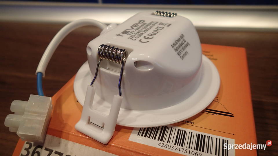 Ultrapłaski reflektor wpuszczany LED IP444W 230V śląskie Sosnowiec