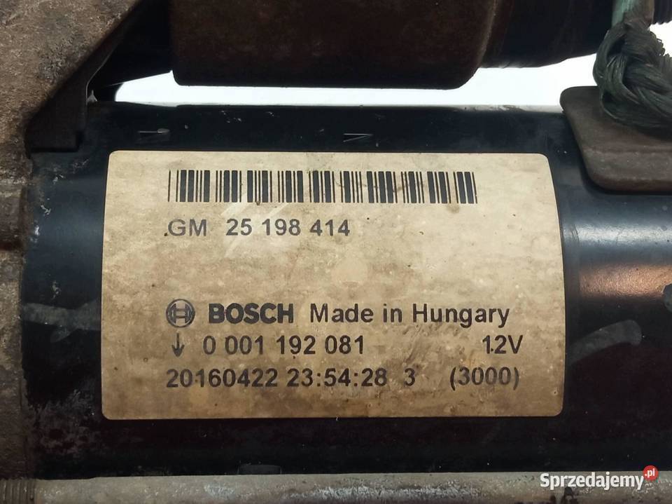ROZRUSZNIK 25198414 0001192081 14 16V Opel Corsa osobowe
