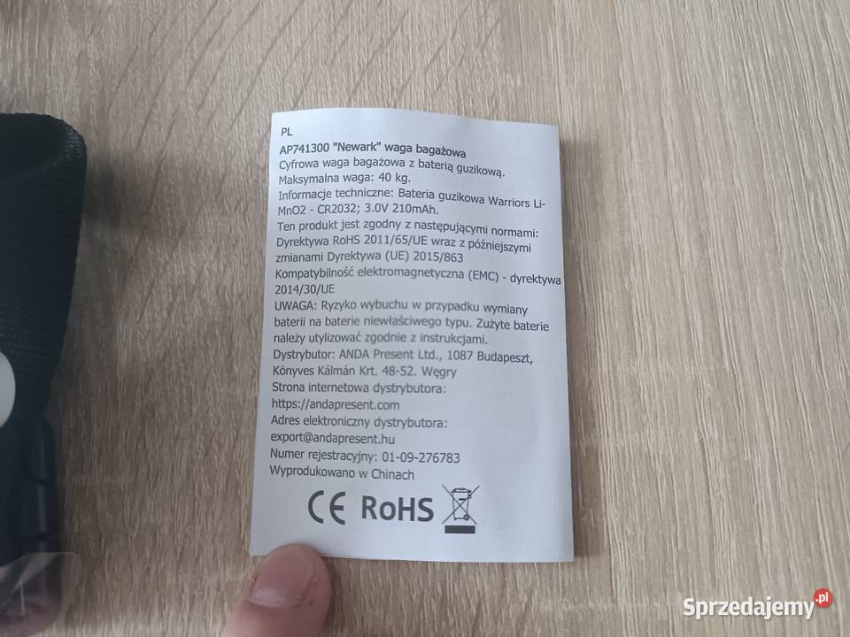 Waga do bagażu Newark Kwidzyn