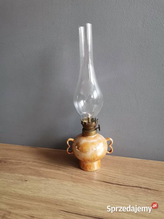 Stara lampa lampka naftowa porcelana Bogucice śląskie Siemianowice Śląskie