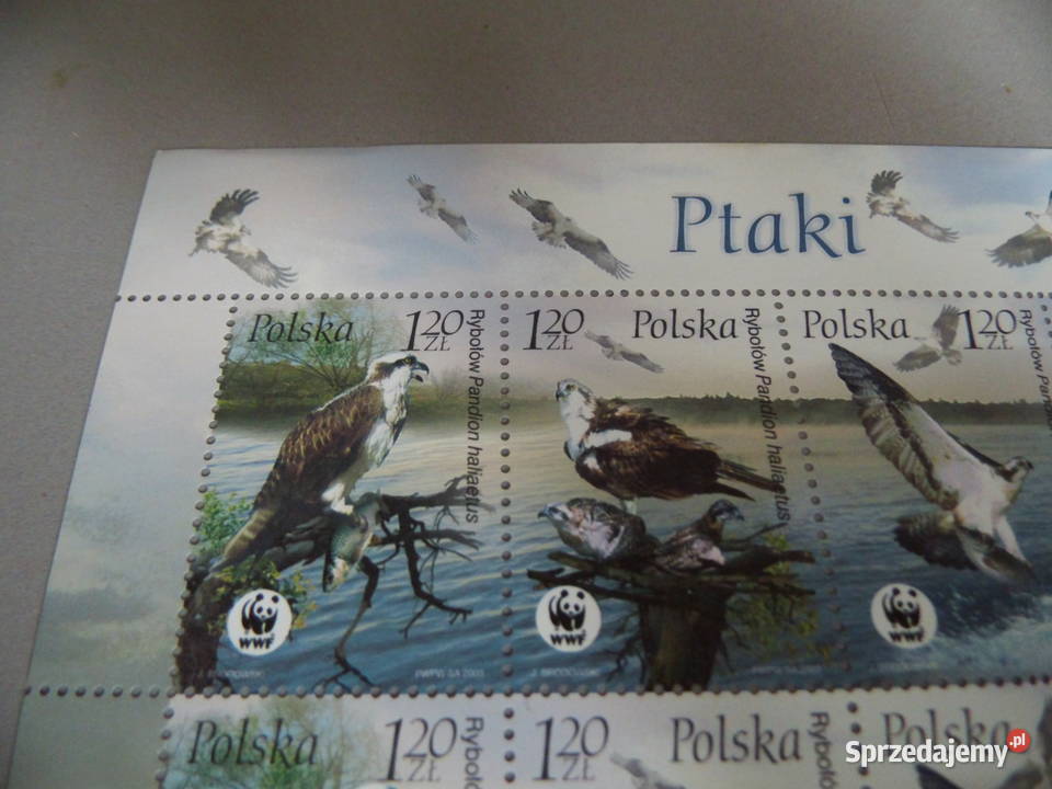 Znaczki Bloczek Ptaki Radzewice