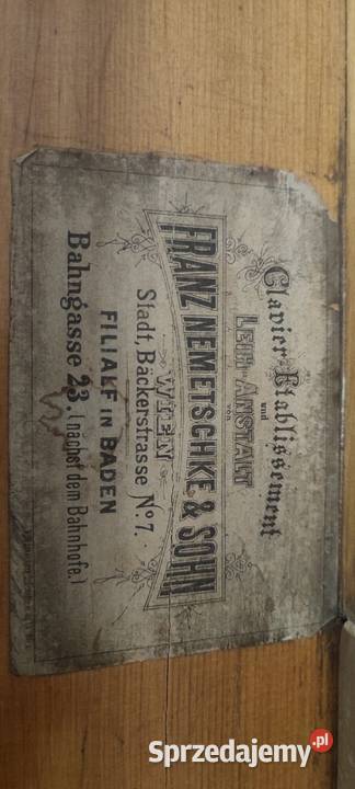 Fortepian Carl Kutschera Instrumenty klawiszowe i MIDI Saczyn