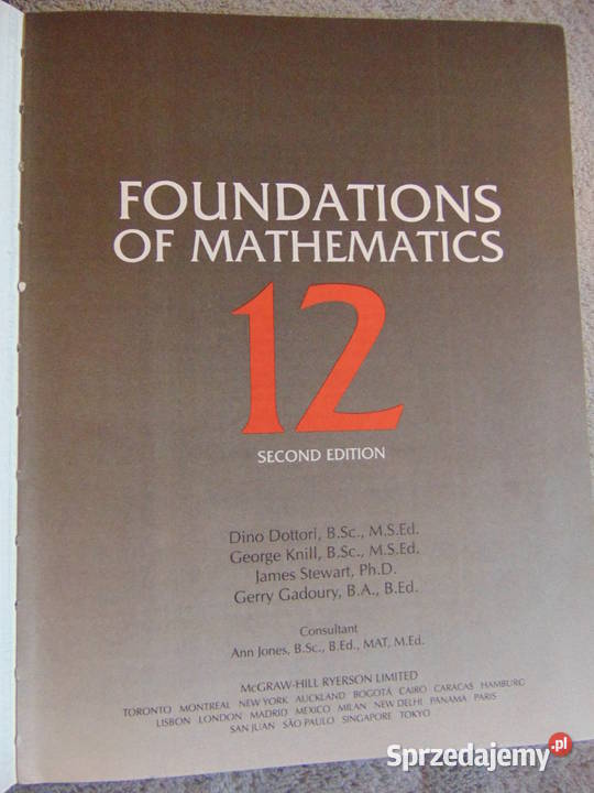 Foundations of Mathematics 12 Stewart Dottori