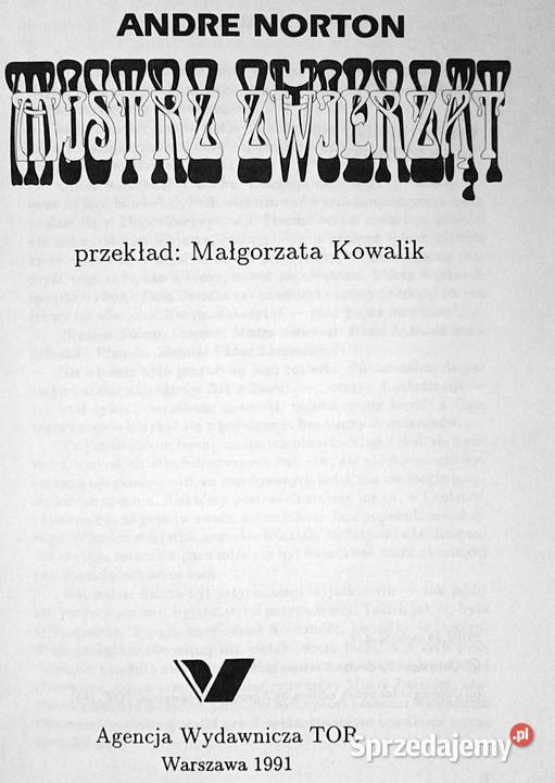Mistrz zwierząt Andre Norton Chełm